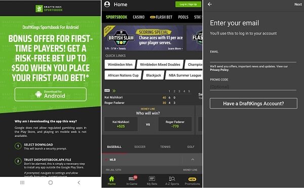 Draftkings Sportsbook app