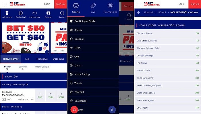 BetAmerica Sportsbook Indiana app