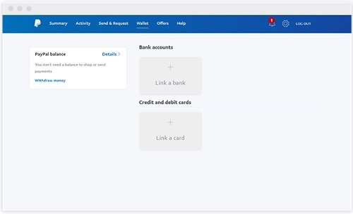 Adding a bank account to PayPal