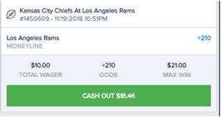 FanDuel Cash Out feature