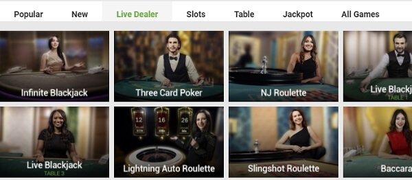 Live dealer casino games