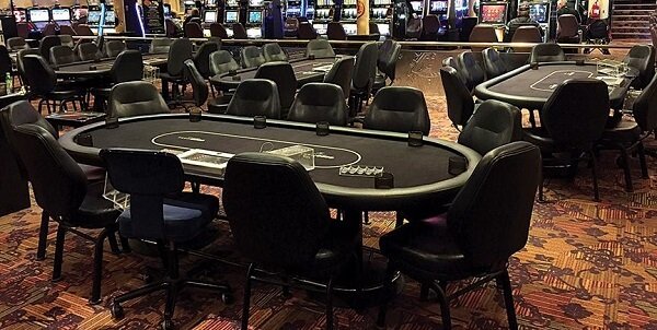 Poker room at the Tropicana Evansville Casino