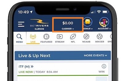 BetRiver account zero funds