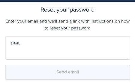 Reset FanDuel password