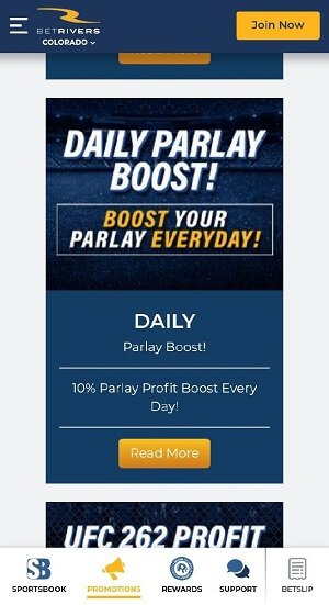 BetRivers parlay boost