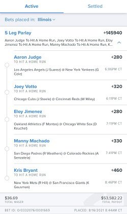 FanDuel sportsbook parlay