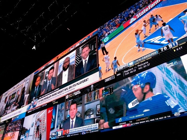 Sportsbook TV screen