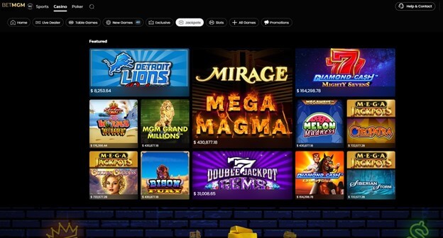 BetMGM Jackpots Games