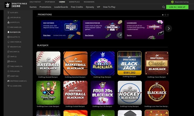 DraftKings Casino Games