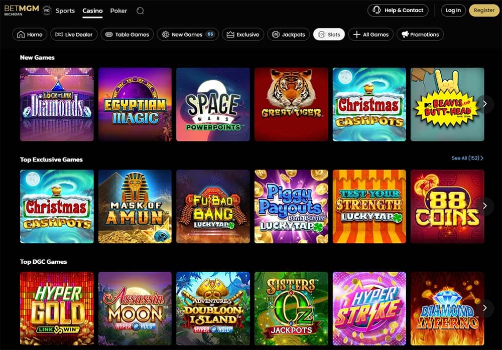 betmgm new and exclusive slots