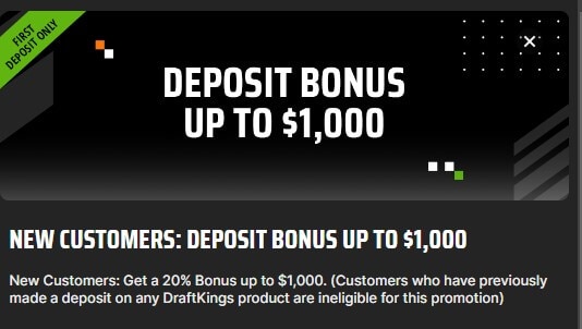 DraftKings Welcome Bonus