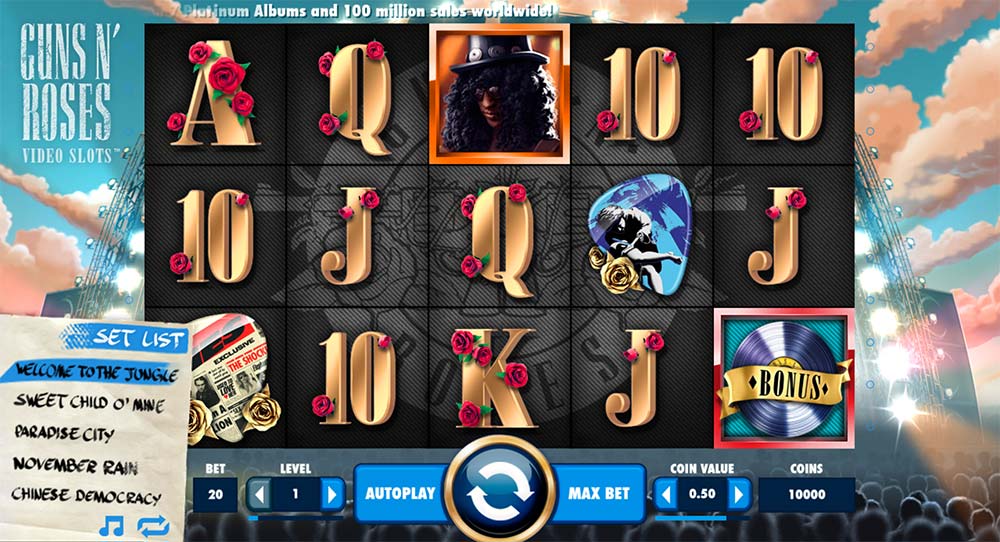 guns n roses video slot