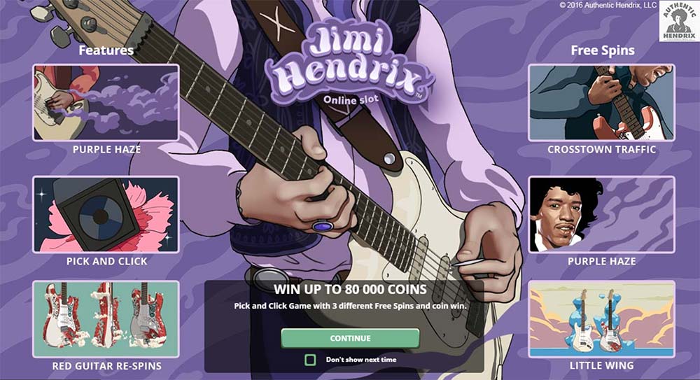 jimi hendrix online slot