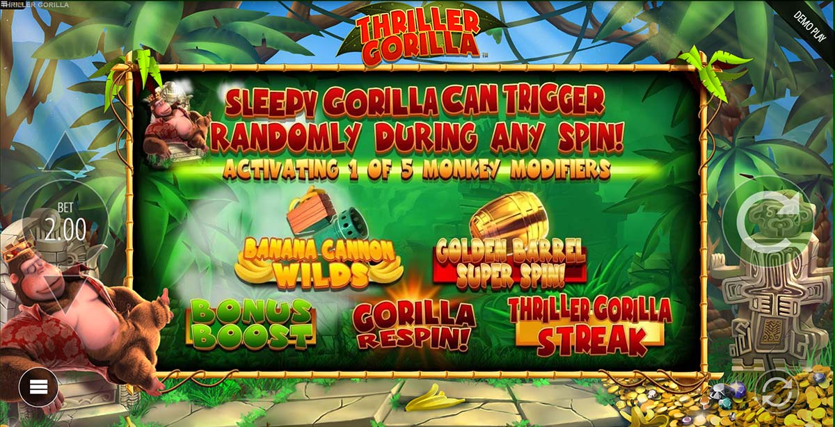 thriller gorilla slot blueprint gaming