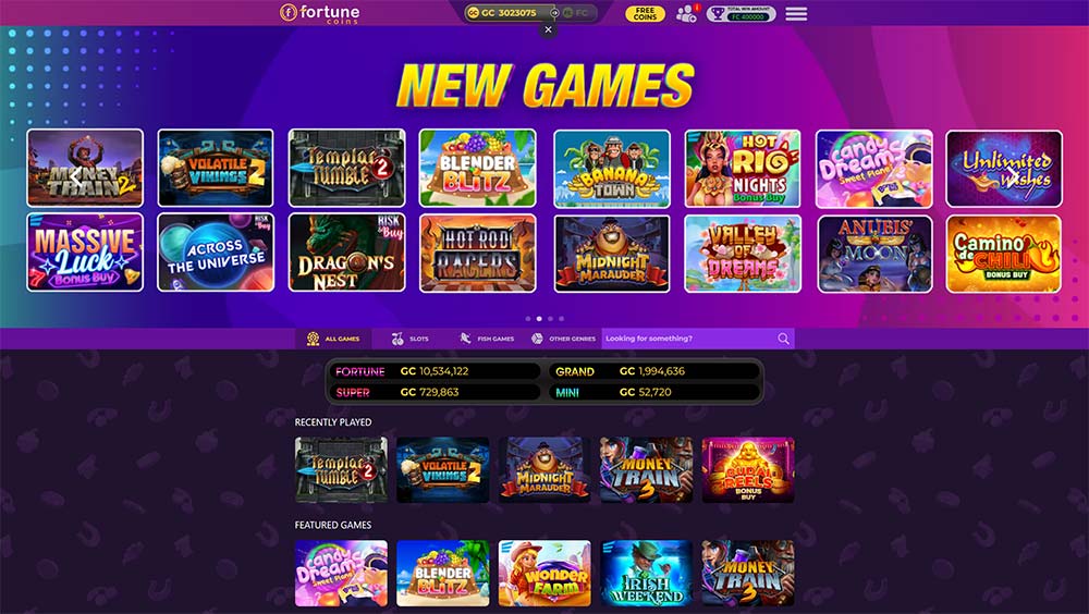 Fortune coins casino new slots