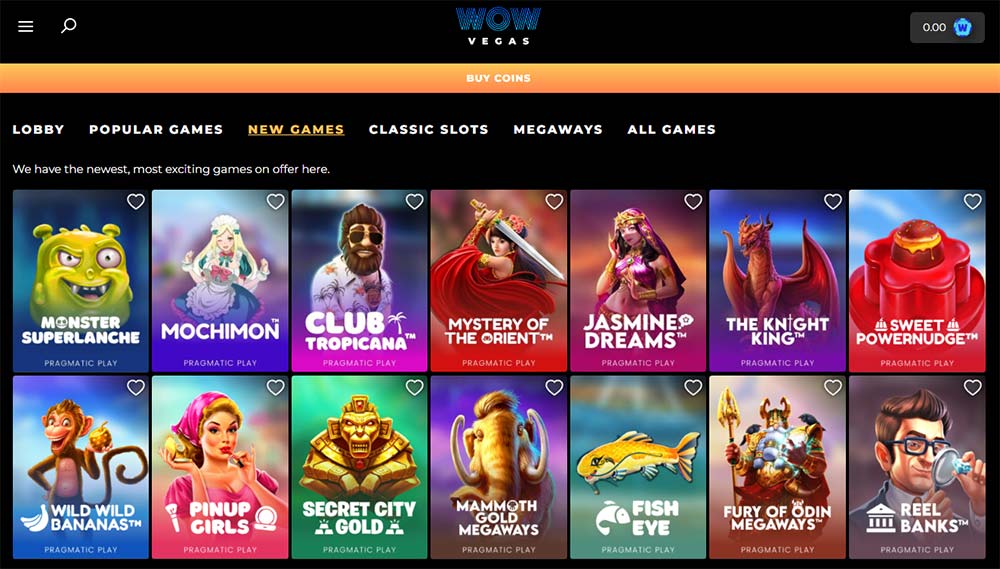 WOW Vegas casino new slots