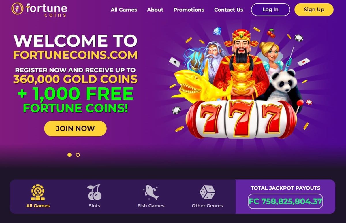 Fortune Coins Casino Homepage