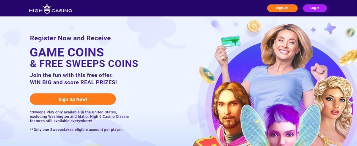 High 5 Casino Homepage