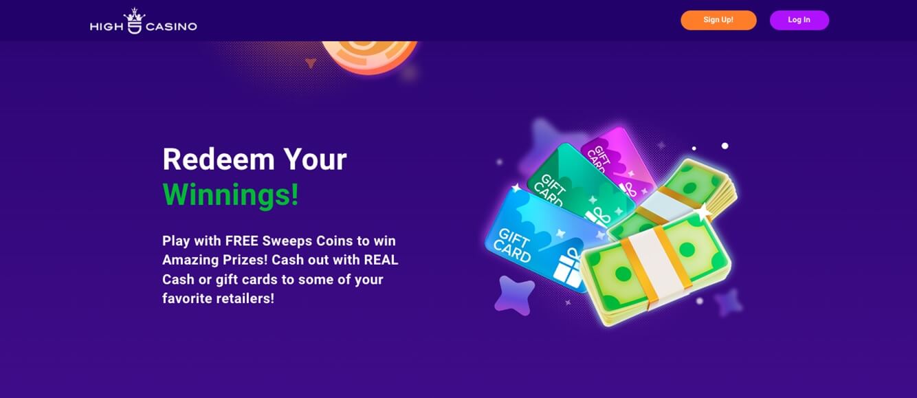 High 5 Casino Redeem Your Winnings